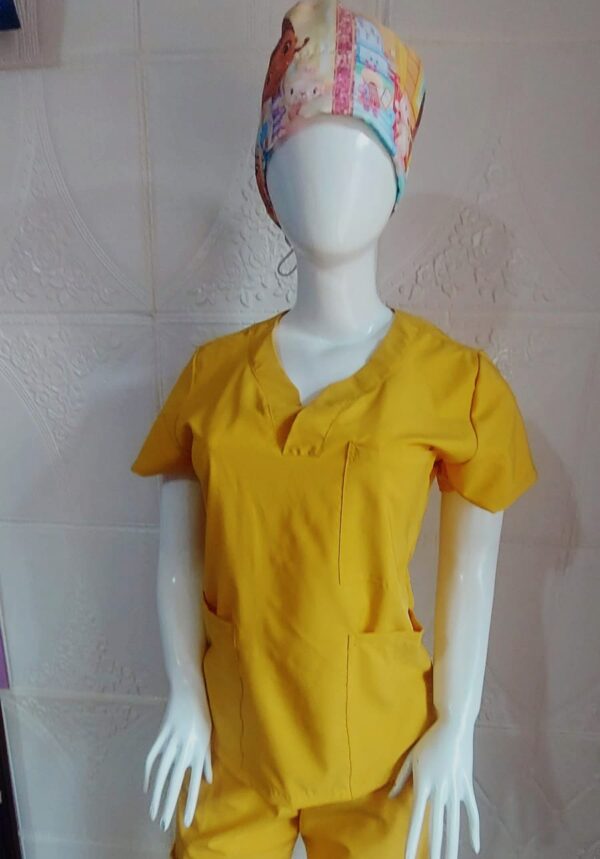 Pijama cuello princesa color amarillo - Imagen 2